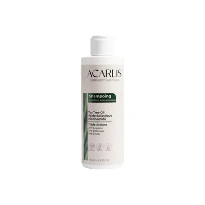 Acarlis Shampooing Purifiant Anti Acariens - Tea Tree Oil + Niacinamide + Acide Salicylique - 200ml