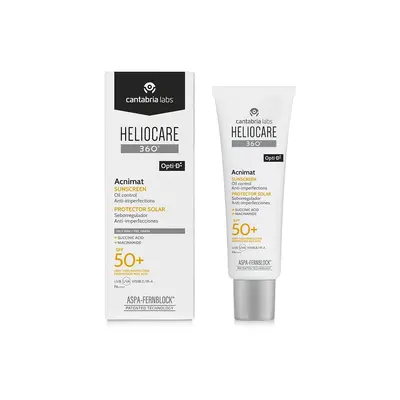 Heliocare 360° Acnimat Creme Solaire Anti-imperfections Matifiante Ecran Spf50+ - 50ml