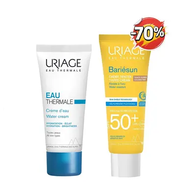 Uriage Pack Promo Creme D'eau Legere 40ml + Bariesun Creme Teinte Doree Spf50 50ml