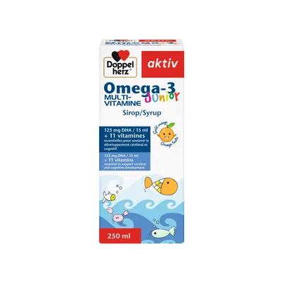 Doppelherz Aktiv Omega 3 Junior - Sirop Multivitamine- 250ml