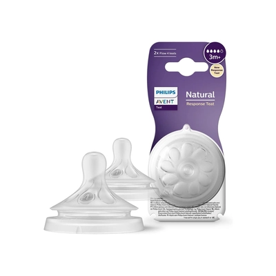 Philips Avent Tetines Natural Response 3m+ - Debit 4 - Lot De 2