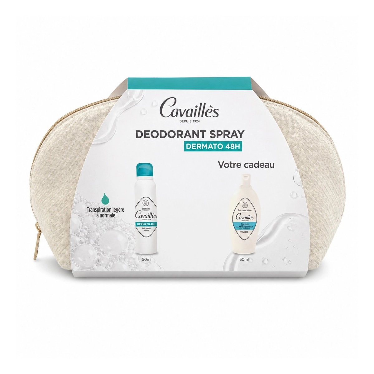 Roge Cavailles Deodorant Spray Dermato 48h 50ml + Gel Intime Anti-bacterien 50ml