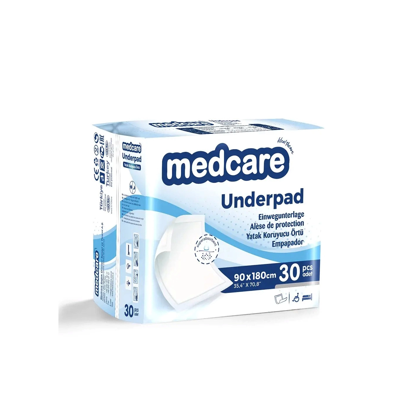Medcare Aleses Jetables 180x90cm - 30 Pieces