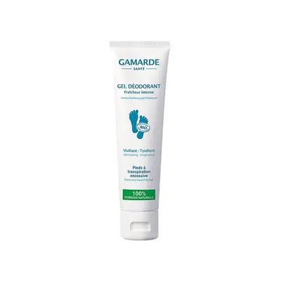 Gamarde Gel Deodorant Fraicheur Intense Bio - Pieds à Transpiration Excessive - 100 G