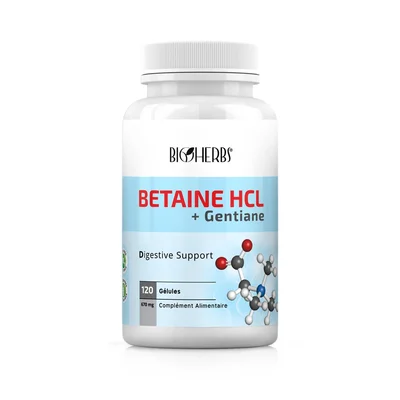 Bioherbs Betaine Hcl + Gentiane - 120 Gelules