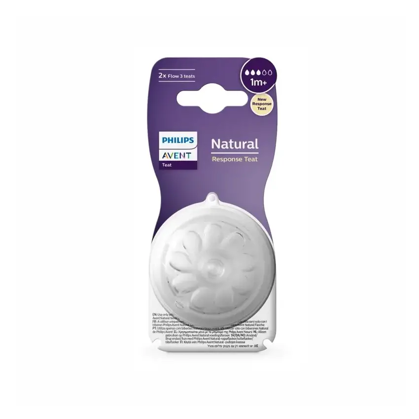 Philips Avent Tetines Natural Response 0m+ - Debit 1 - Lot De 2