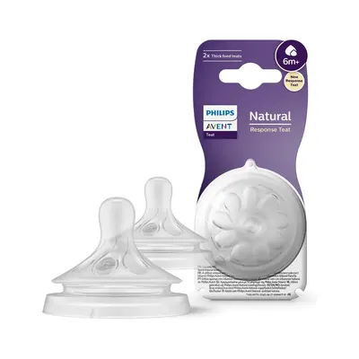 Philips Avent Tetines Natural Response 6m+ - Debit 6 - Lot De 2