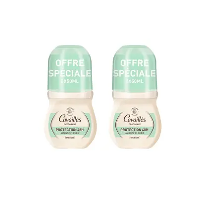 Cavailles Pack Promo Protection 48h Deodorant Roll-on - Lot 2 X 50 Ml