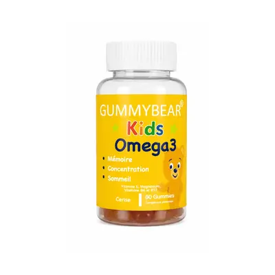 Gummybear Kids Omega 3 - Memoire, Concentration, Sommeil - 60 Gummies