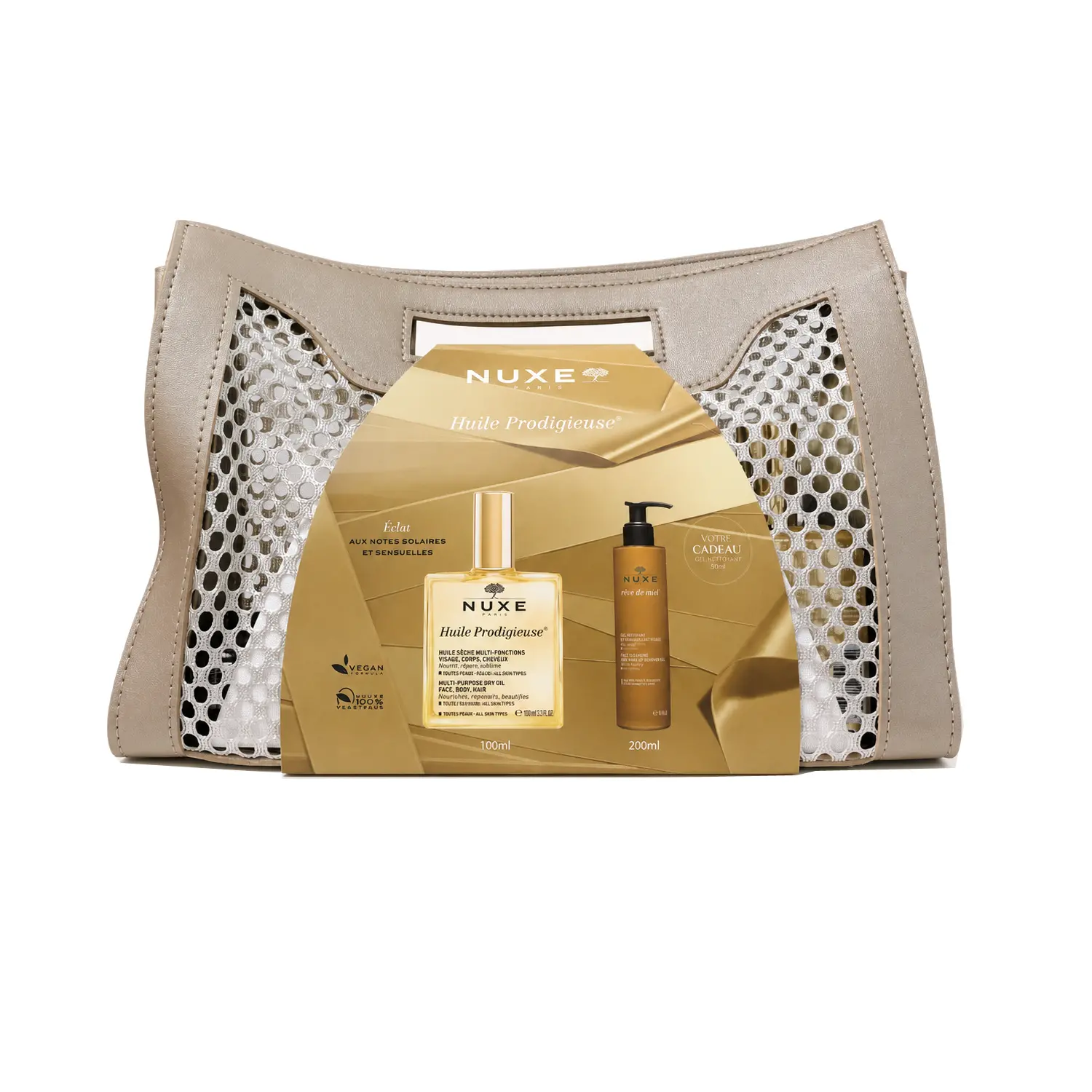 Nuxe Pack Promo Nuxe Huile Prodigieuse 100ml + Reve De Miel Gel Nettoyant 200ml Offert