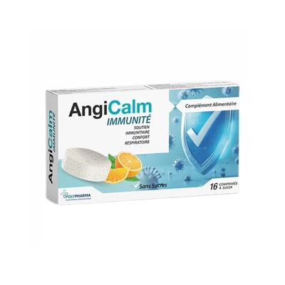 Polypharma Angicalm Immunite Sans Sucres - 16 Comprimes A Sucer