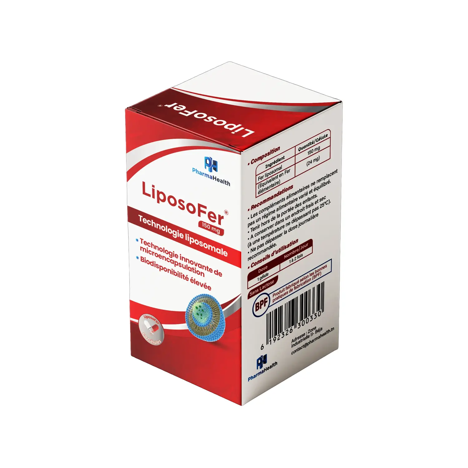 Pharmahealth Liposofer 150mg - 60 Gelules