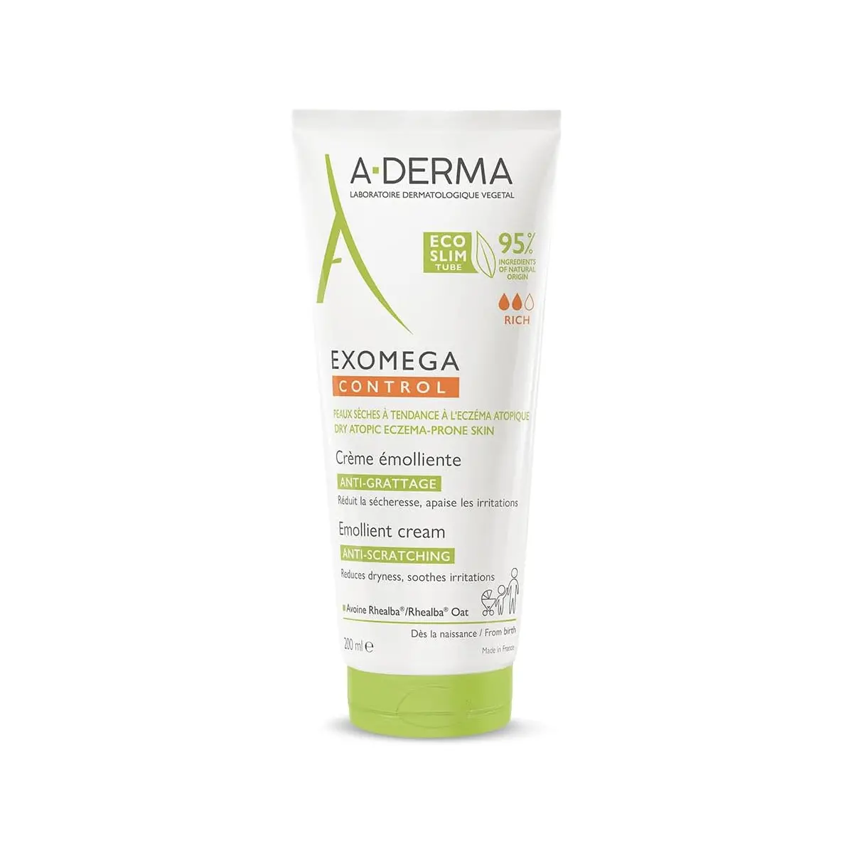 A-derma Exomega Control Creme Emolliente Anti-grattage - 200ml