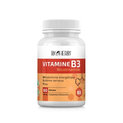 Bioherbs Vitamine B3 Nicotinamide 450mg - 60 Gelules