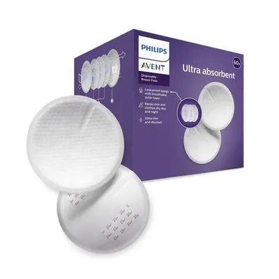 Philips Avent Scf254/61 Coussinets D'allaitement Jetables - Boite 60 Coussinets