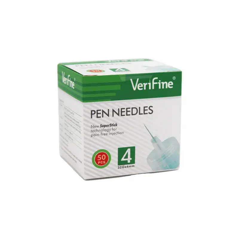 Verifine Pen Needles - Aiguilles Pour Stylo Insuline 4mm - Boite De 50