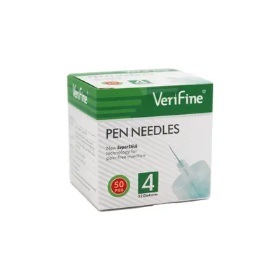 Verifine Pen Needles - Aiguilles Pour Stylo Insuline 4mm - Boite De 50