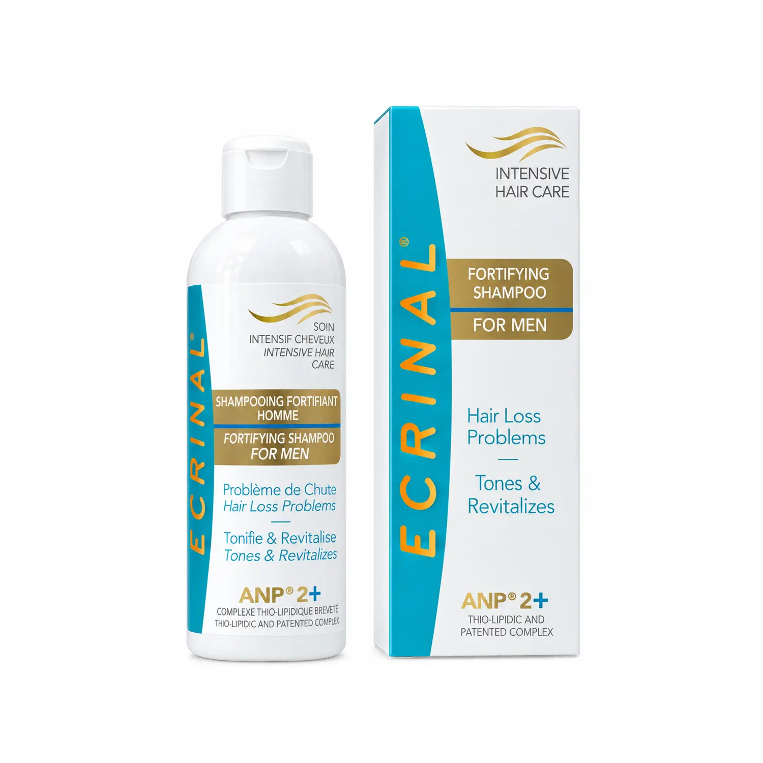 Ecrinal Shampoing Fortifiant Homme - Soin Intensif Cheveux Anp 2+ - 200ml