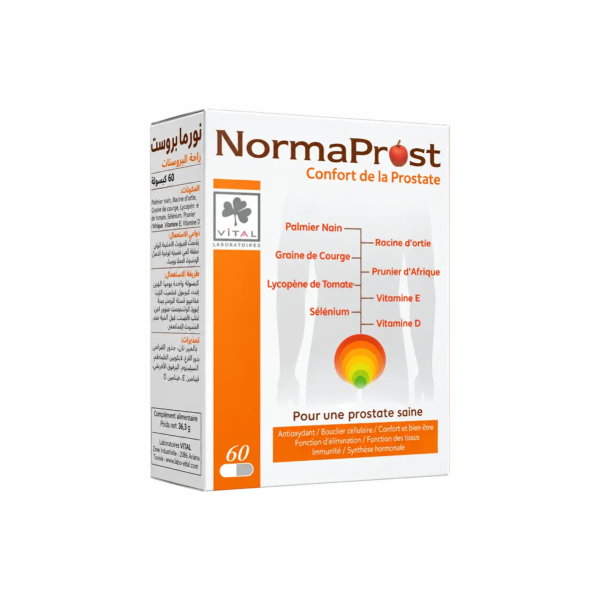 Vital Normaprost - Confort De La Prostate - 60 Gelules