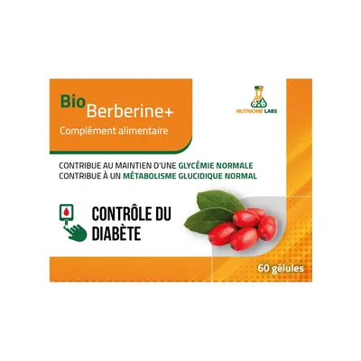 Nutriome Bio Berberine+ - Controle Du Diabete - 60 Gelules