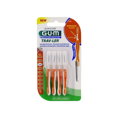 Gum Brossettes Interdentaires Ultra Fine Cylindrique - Boite De 4 - Ref 412