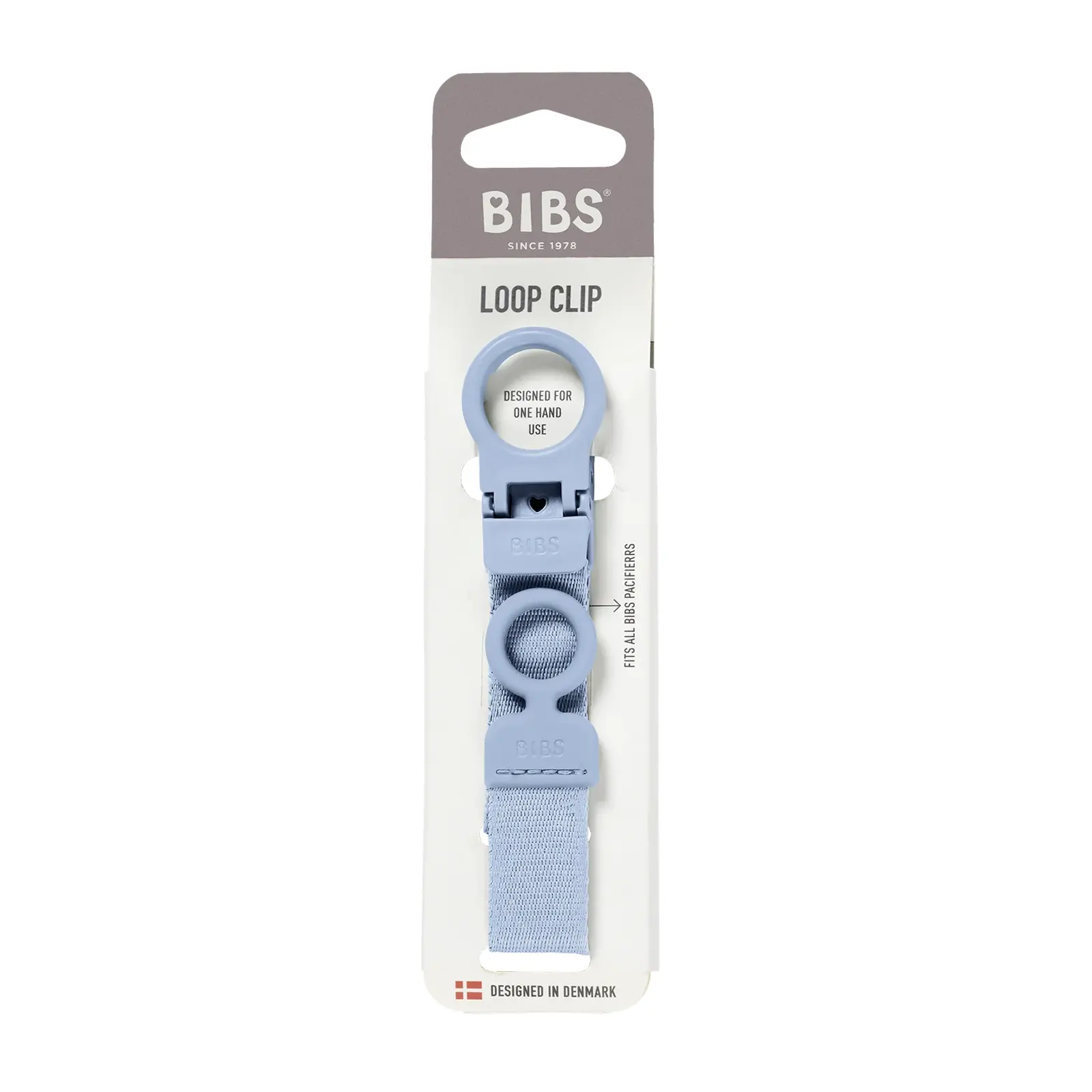 Bibs Attache Tetine Clip Loop Dusty Blue