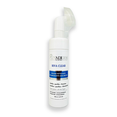 Rivaderm Riva Clear Mousse Nettoyante Eclaircissante Avec Brosse - 200ml