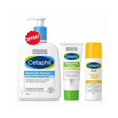 Cetaphil Pack Promo Routine Hydratation Et Protection - Lotion Nettoyante 500ml Offerte