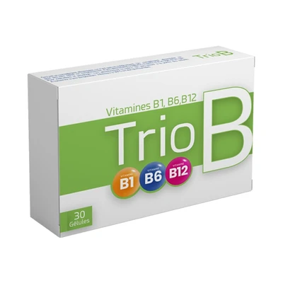 Xen Trio B - Vitamines B1, B6, B12 - 30 Gelules