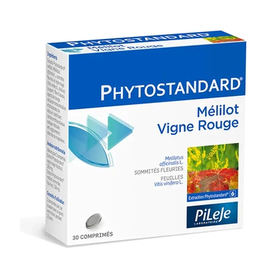 Pileje Phytostandard Melilot Et Vigne Rouge - 30 Comprimes