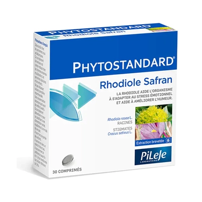 Pileje Phytostandard Rhodiole Et Safran - 30 Comprimes