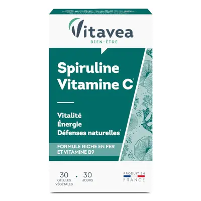 Vitavea Spiruline Vitamine C Fer Vitamine B9 - 30 Gelules