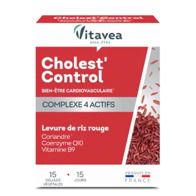 Vitavea Cholest’control - Bien-etre Cardiovasculaire - 15 Gelules