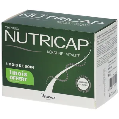 Vitavea Nutricap Keratine Vitalite Cheveux - Programme 3 Mois - 90 Gelules