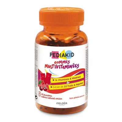 Pediakid Gommes Multivitaminees - Arome Cerise - 60 Gummies
