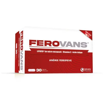 Advans Pharma Ferovans - Fer Liposomal Pour Anemie - 30 Gelules