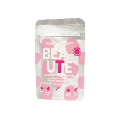 Les Essentielles Lab Beaute Mini - Cheveux, Ongles Et Peau - 14 Gummies Fruits Rouges