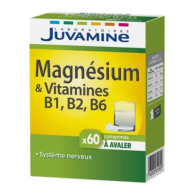 Juvamine Magnesium + Vitamines B6, B2, B1 - 60 Comprimes