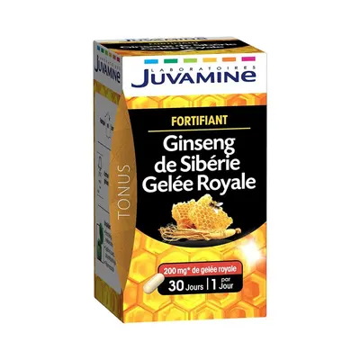 Juvamine Ginseng De Siberie & Gelee Royale – 30 Gelules
