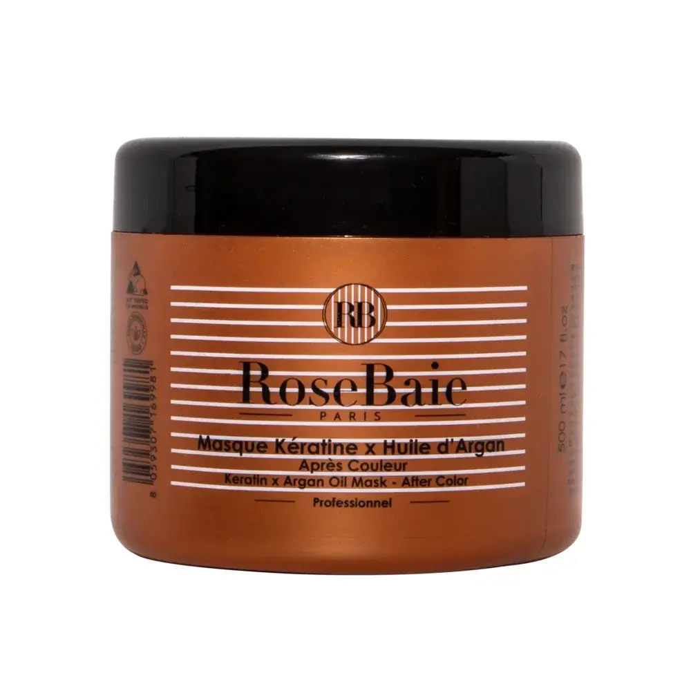 Rosebaie Masque Argan Post-coloration Anti-oxydant Et Protection 500ml