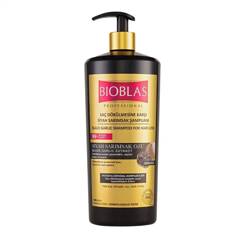 Bioblas Shampooing Anti-chute à L'ail Noir - 1 Litre