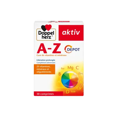 Doppelherz Aktiv Az Depot - Cure De Vitamines Et Minéraux - 30 Comprimes