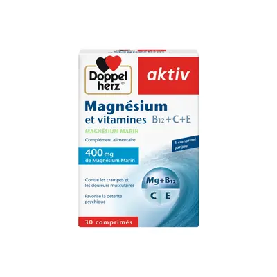 Doppelherz Aktiv Magnesium Vitamines B12+c+e - 30 Comprimes