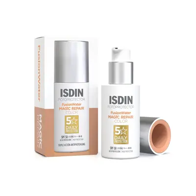Isdin Fusion Water Magic Repair Color - Ecran Solaire Triple Action Teinte Spf50 - 50ml