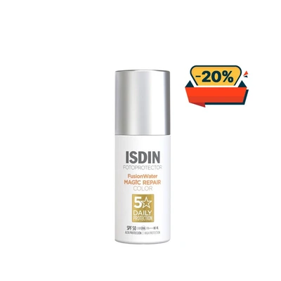 Isdin Fusion Water Magic Repair Color - Ecran Solaire Triple Action Teinte Spf50 - 50ml