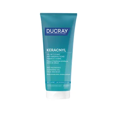 Ducray Keracnyl Gel Moussant Visage Et Corps 200ml