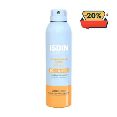 Isdin Photoprotector Transparent Spray Wet Skin Ecran Adulte Spf50 - 250ml