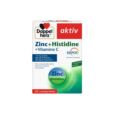 Doppelherz Aktiv Zinc + Histidine + Vitamine C - 30 Comprimes