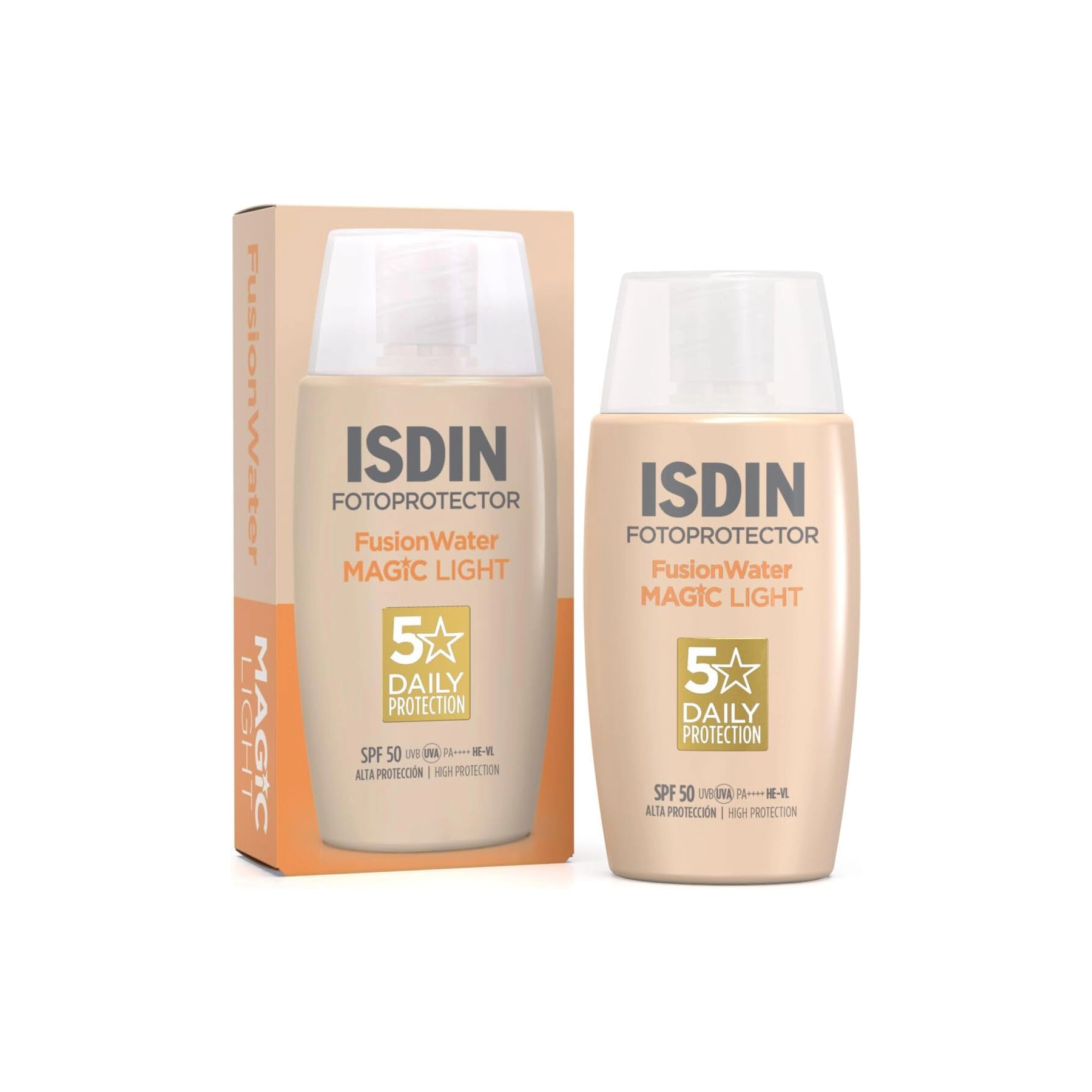 Isdin Fotoprotector Fusion Water Magic Light - Ecran Solaire Teinte Spf50 - 50ml