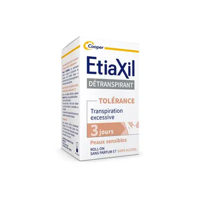 Etiaxil Detranspirant Tolerance Transpiration Excessive Peaux Sensibles Roll-on 15ml
